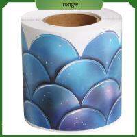 RONGW กระดาษสำหรับตกแต่ง กระดาษตกแต่งขอบกระดานดำ ขนาด50ฟุต สีม่วงสีฟ้า สติกเกอร์ติดด้วยตนเองรูปสเกล 590นิ้วค่ะ รูปทรงนางเงือก สติกเกอร์เส้นขอบข่าว ออฟฟิศสำหรับทำงาน