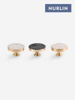 ☼⊕♂ NURLIN Pure Natural Crystal Knob Plating Gold Brass embellishment White Pink Crystal Furniture Cupboard Cabinet Handle Wall Hook