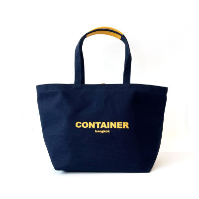 กระเป๋าสะพายแคนวาส Summer Tote - Navy x Yellow