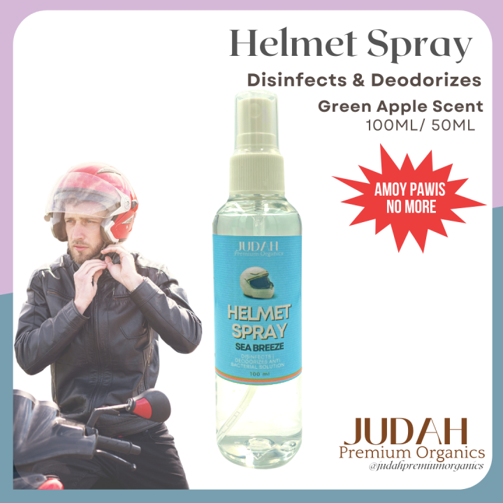 Helmet Disinfectant Deodorizer Spray (20ml/50ml/100ml) Sea Breeze Helmet Cleaner and