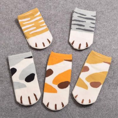 Nice+Breathable Cat Claw Short Ankle Socks Cute Cartoon Low Cut Women Boat Socks