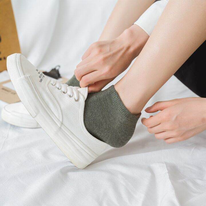 5-pairs-women-casual-ankle-socks-spring-autumn-summer-unisex-breathable-solid-color-sweat-absorbent-low-cut-female-short-socks