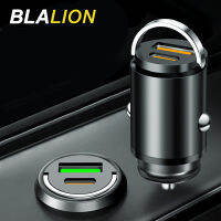 BLALION ที่ชาร์จแบตในรถอะลูมินัมอัลลอย PD30W + QC3.0พอร์ตคู่ชาร์จ USB เร็วอัจฉริยะ + ที่ชาร์จแบตเตอรี่โทรศัพท์ Type-C