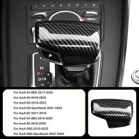 Carbon Fiber Shifter Knob Cover Trim Cap For Audi A4 A5 Q5 Q7 S4 S5 SQ5 2017 2018 2019 2020-2022 Auto Accessories Car Interior