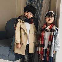 ∏☽❍  Childrens Scarf family look Matching outfits Mother Kids Warm Neck Wear Thick Plaid Boys Girls Autumn fleece Shawl