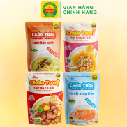 Combo 4 Gói Cháo Tươi Cây Thị Vị Cá Hồi, Lươn Đậu Xanh, Thịt Bò, Thịt Heo