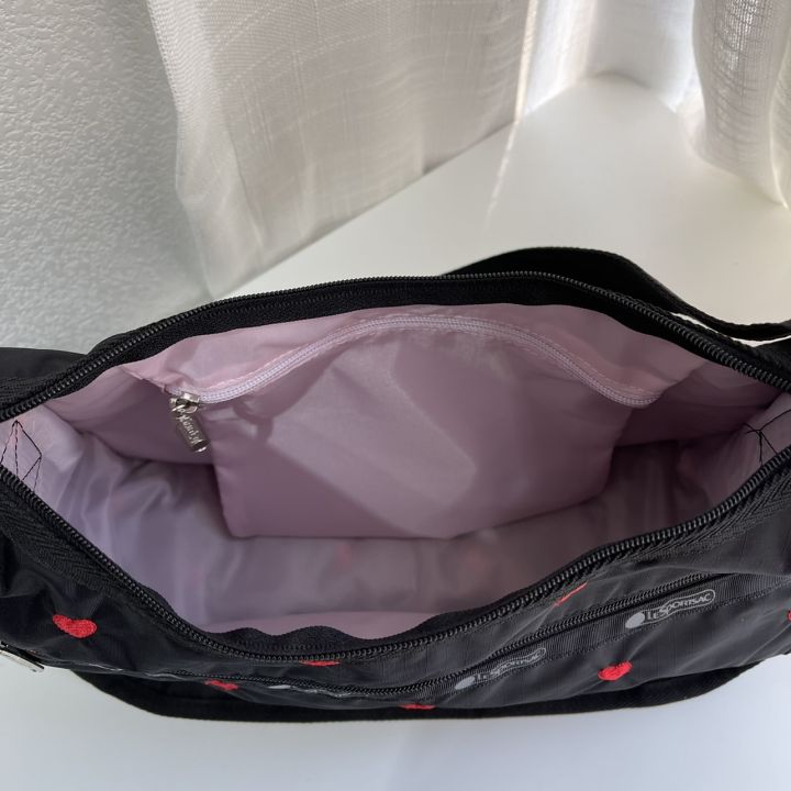 กระเป๋าหิ้วมาใหม่ล่าสุดปักลายหัวใจสีพีชผ้าไนล่อน7520แฟชั่นตัวอักษรเรืองแสงยอดนิยมของผู้หญิง