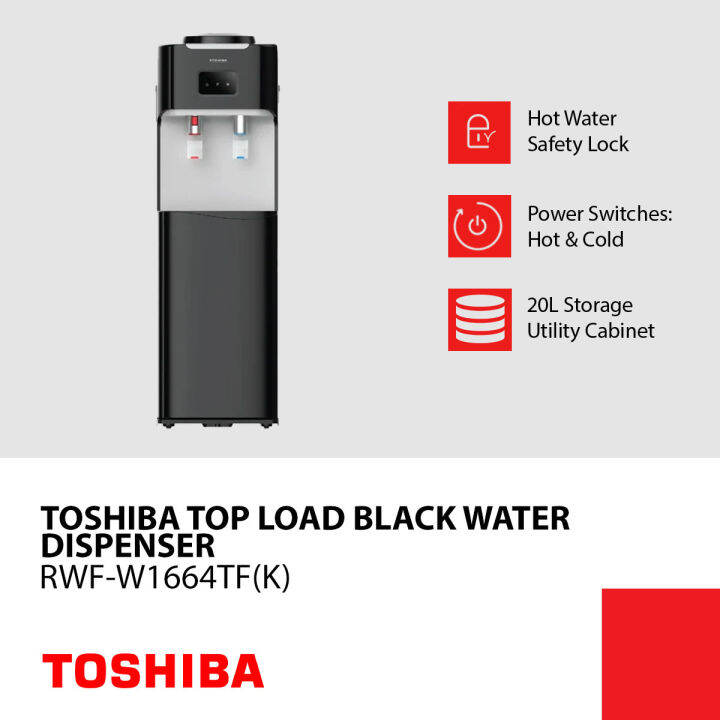 Toshiba Top Load Black Water Dispenser RWFW1664TF(K) Lazada PH