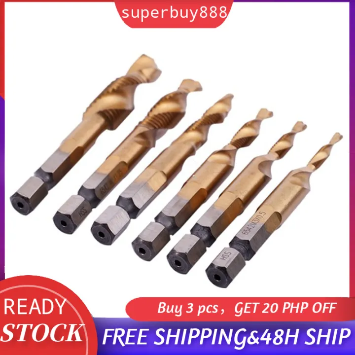 [Ship From Manila] 6Pcs HSS Titanium M3 - M10 Combination Hex Deburr ...