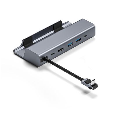 6 in 1 Doking Station for Steam Deck USB Type C to -Compatible for Steam Deck Charging TV Base