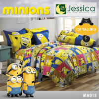 JESSICA ชุดผ้าปูที่นอน มินเนียน Minions MN018 #เจสสิกา ชุดเครื่องนอน 3.5ฟุต 5ฟุต 6ฟุต ผ้าปู ผ้าปูที่นอน ผ้าปูเตียง ผ้านวม Minion