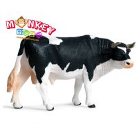 Monkey Toys - โมเดลสัตว์ Holstein Friesian วัวนม พ่อ ดำ ขนาด 13.50 CM (จากหาดใหญ่)