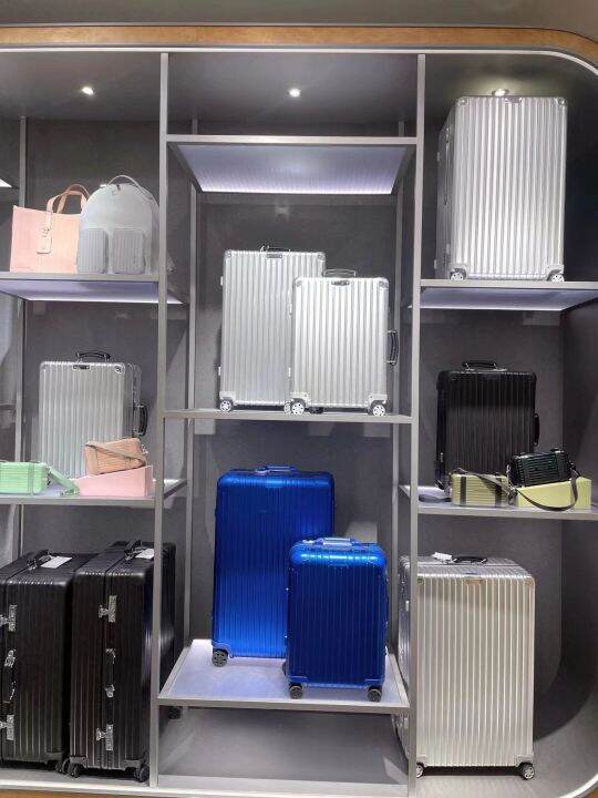 Rimowa Luxury Luggage Genuine Series 30 inch, black aluminum alloy