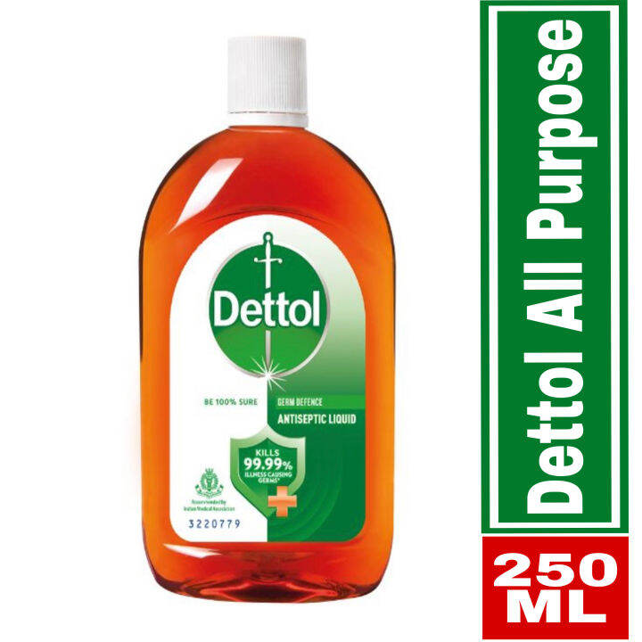 250ML Dettol Antiseptic Disinfectant liquid For First aid, Surface