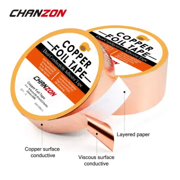 10M 20M Copper Tape Snail Adhesive EMI Shielding Adhesive Foil Tape for  Stained Glass Paper Circuit Electrical Repair