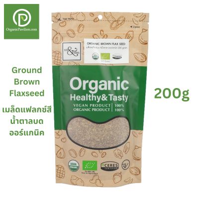 Mr. &amp; Mrs. เมล็ดแฟลกซ์สีน้ำตาลบด ออร์แกนิค Ground Brown Flaxseed (200 g)