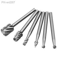 6Pcs HSS Routing Router Drill Bits Set Milling Cutter Rotary Burr Tool CNC Engraving Abrasive Tools Wood Metal Milling Cutter