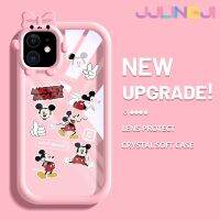 Jlingji เคสสำหรับ iPhone 11 11 Pro 11 Pro Max เคสการ์ตูน Mickey Mouse Little Monster Bknot ปลอกนิ่มกันกระแทกทนต่อการขีดข่วนเคสโทรศัพท์โปร่งใสฝาครอบป้องกันซิลิกาเจล TPU เลนส์กล้องถ่ายรูป