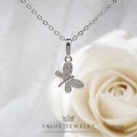 สร้อยคอพร้อมจี้ ฝังคริสตัลแท้ ลายแมงปอ Dragonfly ขนาดเล็ก เครื่องประดับ สร้อย NK092 ValueJewelry