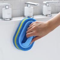 【DT】hot！ Kitchen Bathroom Toilet Cleaning magic sponge Glass Wall Bath Brush Handle Sponge Ceramic Window Slot Clean