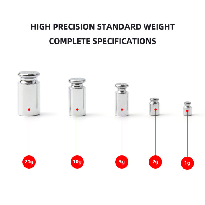 rcyago-5ชิ้น-เซ็ต-precision-calibration-set-chrome-plating-scale-weights-set-1g-2g-5g-10g-20g