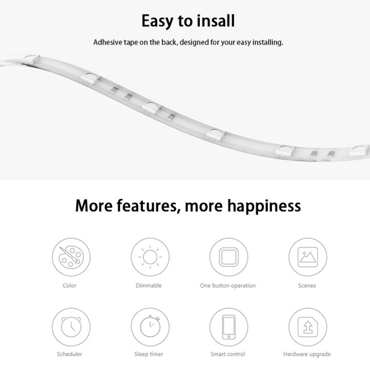ลดราคา-yeelight-smart-wifi-app-รีโมทคอนโทรลขยายไฟ-led-strip-ความยาว-1m