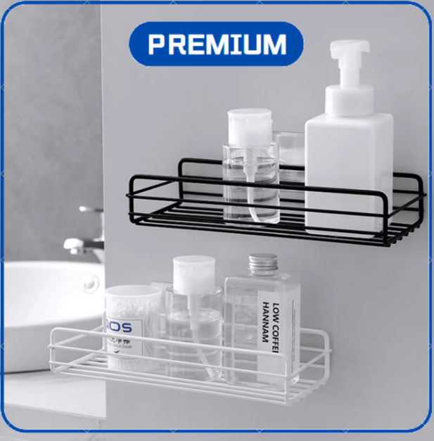 Bathroom Shelf Shampoo Storage Rack Holder Kitchen Punch Corner Frame Shower  Shelf with Suction Cup Bathroom Accessories