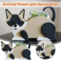 ☬ Great Flower Holder Stable Base Animal Flowerpot Sturdy Strong Load-bearing Cute Small Cat Shape Plant Pot Garden Decoration