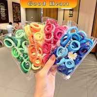 ที่รัดผมเด็ก ที่รัดผมไนลอน สีสันสดใส  สีลูกกวาด 50 เส้น / ซอง childrens hair tie