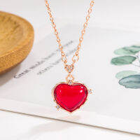 สร้อยคอหัวใจสีแดงเล็กๆน้อยๆที่บริสุทธิ์,ตักใจ,แสง,หรูหราและส่วนบุคคลสร้อยคอลูกศรไขว้รูปหัวใจสีแดงมีอารมณ์,ความแข็งแรง,และการออกแบบรูปลักษณ์สูง Hundi