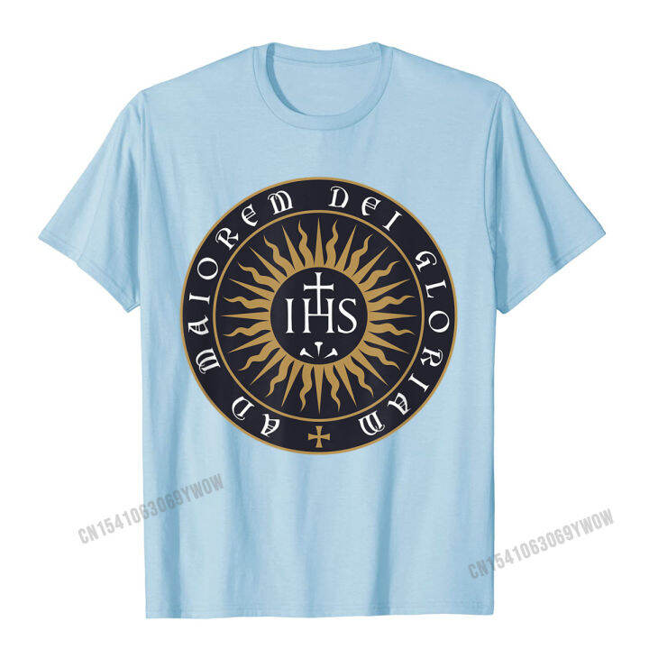 hotignatius-of-loyola-society-of-jesus-คาทอลิกเสื้อยืด-camisas-ผู้ชายตลกประเดิมผ้าฝ้ายชายเสื้อยืดตลกแฟชั่น