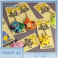 CHUEGUJE6 3D Pokemon KeyHolder คาวาอิ Pikachu มีดพับได้สำหรับกิจกรรมกลางแจ้ง