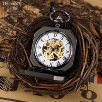 ⌚ นาฬิกา Flip tungsten steel color perfume bottle type hollow out mechanical pocket watch men retro machinery selling table of Rome