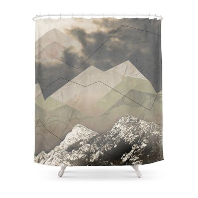 Geometric Sunrise Shower Curtain With Hooks Home Decor Waterproof Bath Creative Personality 3D Print Bathroom Curtains