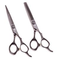 Hair Cutting Scissors Professional 5.5" 6" Purple Dragon Japan 440C Barber Hair Scissors Haircut Set Thinning Scissors Kit Z9001