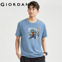 GIORDANO Men Kungfu Monkey Series T-Shirts Summer Fashion Print Tee Crewneck Short Sleeve Comfort Casual Cotton Tshirts 91093054