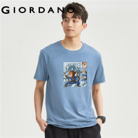 Giordano เสื้อยืดผู้ชาย kungfu Monkey Series แฟชั่นฤดูร้อนพิมพ์ TEE Crewneck แขนสั้น Comfort casuall cotton dzirts 910930549449