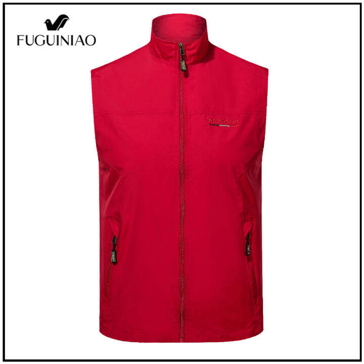 fuguiniao-top-ผู้ชายสบายๆกลางแจ้งแห้งเร็วเสื้อกั๊กแจ็คเก็ตเสื้อ-ฟรีช้อปปิ้ง