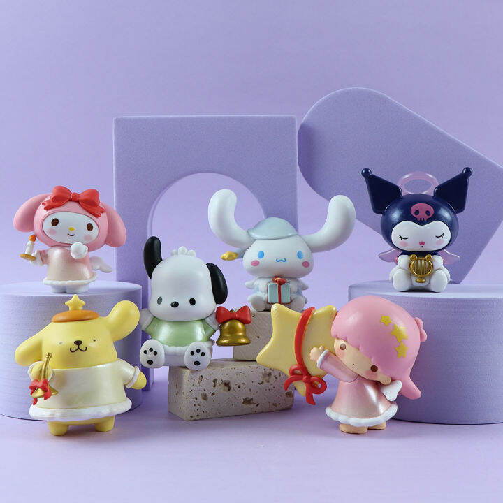 รูปอะนิเมะ-melody-kuromi-cinnamoroll-ของขวัญตกแต่งคริสต์มาสของเล่น-kawaii-ตุ๊กตาน่ารักการ์ตูนปาร์ตี้วันหยุด-san-ตกแต่ง