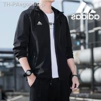 【เสื้อโค้ท】 【ร้อนแรง】?Adidas Hoodie Jacket แจ็คเก็ตกันลมกันน้ำพกพาเสื้อโค้ทที่ระบายอากาศได้ดีและแห้งเร็วเป็นอันดับแรก