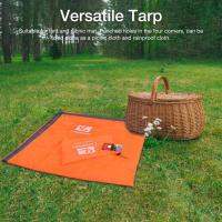 Waterproof Pocket Beach Blanket Folding Camping Mat Heavy Duty Tarp Cover Rainproof Camping Tarpaulin Sand Beach Mat Sleeping Pads