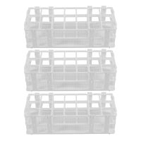 12 Packs Plastic Test Tube Rack, 21 Holes Lab Test Tube Rack Holder for 30mm Test Tubes, White, Detachable (21 Holes)