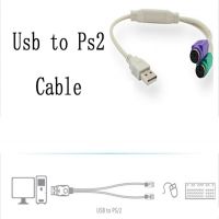 TZD62ใหม่ USB ชาย PS2ตัวเมียสายเคเบิลอะแดปเตอร์คุณภาพสูงสายเคเบิลแบบอะแดปเตอร์แปลงยูเอสบีกับ PS2