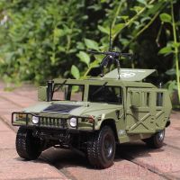 1:18 Hummer H1 Alloy Military Explosion Proof Car Model Diecasts Simulation Metal Off-road Vehicles Armored Car Model Kids Gifts