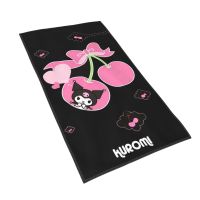 Sanrio Kuromi 27.5 * ผ้าเช็ด15.7in แฟชั่นผ้าเช็ดตัว Marvel ซูเปอร์ไลน์สำหรับทุกเพศผ้าเช็ดตัวไฟเบอร์