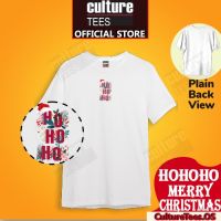 เสื้อยืดผ้าฝ้ายเสื้อยืดผ้าฝ้าย เสื้อยืดคริสต์มาสCULTURE TEES Hohoho Merry Christmas Premium 170gsm Cotton Oversized Round Neck Short Sl