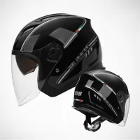 Dual เลนส์ Moto รีไซเคิลหมวกกันน็อกผู้ชาย Moto รีไซเคิลครึ่งหมวกกันน็อก Casco Vespa Village ขี่ Capacete De Moto Moto หมวกกันน็อกข้าม