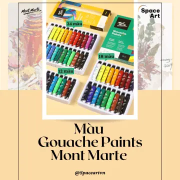 Gouache Paint Set 12/18/24 Colorx6ml/12ml Tubes Non-Toxic