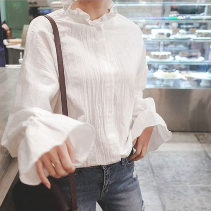 shirts-women-harajuku-clothes-elegant-flare-sleeve-womens-tops-and-blouses-white-solid-casual-blouse-females-retro-clothing-soft