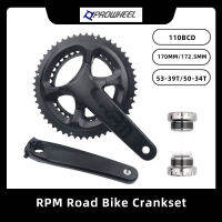 PROWHEEL Road Bike RPM Crank Hollow Double Sprocket ชุด10BCD 5034T 5236T 170172.5MM 2X11S BB BSA ForShimano R7000R8000